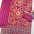 Pink silk blend floral print semi stitched salwar suits
