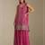 Rani pink faux georgette geometric print semi stitched salwar suits