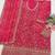 Rani pink faux georgette geometric print semi stitched salwar suits