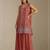 Rust orange faux georgette geometric print semi stitched salwar suits