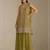 Mehendi green faux georgette geometric print semi stitched salwar suits