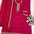 Magenta pink silk blend sequins work semi stitched salwar suits