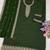 Bottle green silk blend sequins work semi stitched salwar suits