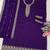 Dark purple silk blend sequins work semi stitched salwar suits