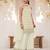 White silk blend zari work semi stitched salwar suits