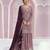 Dusty purple silk blend zari work semi stitched salwar suits