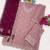 Dusty purple silk blend zari work semi stitched salwar suits