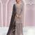 Grey silk blend zari work semi stitched salwar suits