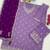 Lavender silk blend zari work semi stitched salwar suits