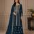 Navy blue faux georgette sequins work semi stitched salwar suits