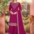 Deep pink faux georgette zari work semi stitched salwar suits