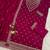 Deep pink faux georgette zari work semi stitched salwar suits