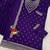 Purple faux georgette zari work semi stitched salwar suits