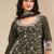 Mehendi green silk blend sequins work semi stitched salwar suits