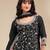 Black silk blend sequins work semi stitched salwar suits