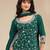 Bottle green silk blend sequins work semi stitched salwar suits