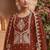 Rust brown silk blend zari work semi stitched salwar suits