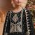 Black silk blend zari work semi stitched salwar suits