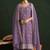 Purple silk blend zari work semi stitched salwar suits