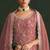 Dusty pink silk blend zari work semi stitched salwar suits