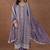 Purple silk blend sequins work semi stitched salwar suits
