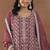Maroon silk blend sequins work semi stitched salwar suits