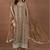 Brown silk blend sequins work semi stitched salwar suits