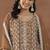 Brown silk blend sequins work semi stitched salwar suits