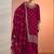 Rani pink georgette floral print semi stitched salwar suits
