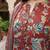 Maroon floral printed cotton kurta set