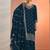Teal georgette floral print semi stitched salwar suits