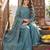 Blue hand embroidered silk blend kurta set