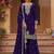 Purple faux georgette zari work semi stitched salwar suits