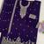 Purple faux georgette zari work semi stitched salwar suits