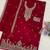 Rani pink faux georgette zari work semi stitched salwar suits