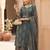 Teal floral printed cotton kurta set