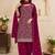 Rani pink faux georgette sequins work semi stitched salwar suits