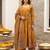 Mustard floral printed cotton kurta set
