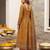 Mustard floral printed cotton kurta set