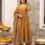 Mustard floral printed cotton kurta set