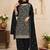 Black faux georgette sequins work semi stitched salwar suits