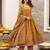 Mustard floral printed cotton kurta set