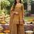 Mustard floral printed cotton kurta set