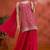 Red georgette hand embroidery semi stitched salwar suits