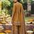 Mustard floral printed cotton kurta set