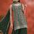 Green georgette hand embroidery semi stitched salwar suits