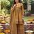 Mustard floral printed cotton kurta set