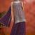 Purple georgette hand embroidery semi stitched salwar suits