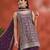 Purple georgette hand embroidery semi stitched salwar suits