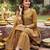Mustard floral printed cotton kurta set
